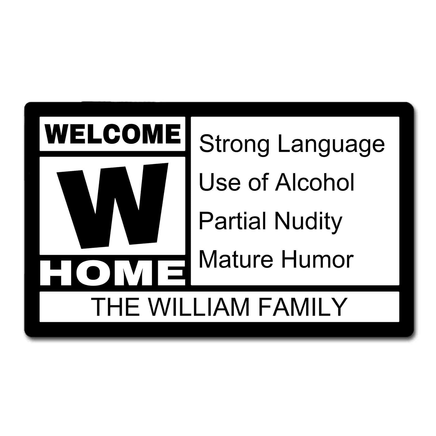 Amazon.com: UmfanG Video Game Rating Welcome Doormat Personalized