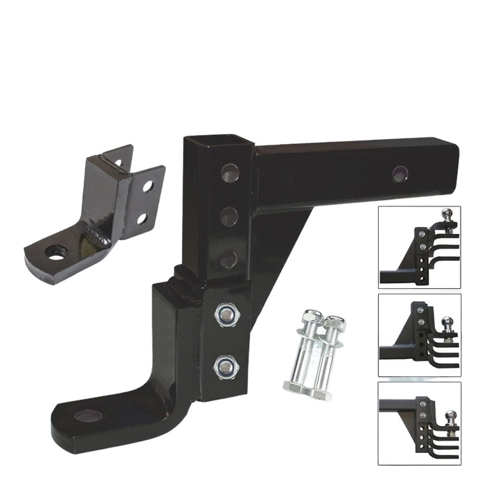 Zaczep przyczepy, Przyczepa 4inch Drop Towbar Hook Hood Bar Ball Mount Tongue Hitch Trailer Car Rv. Akcesoria do części łodzi dla większości przyczep, pojazdów kempingowych, samochodów