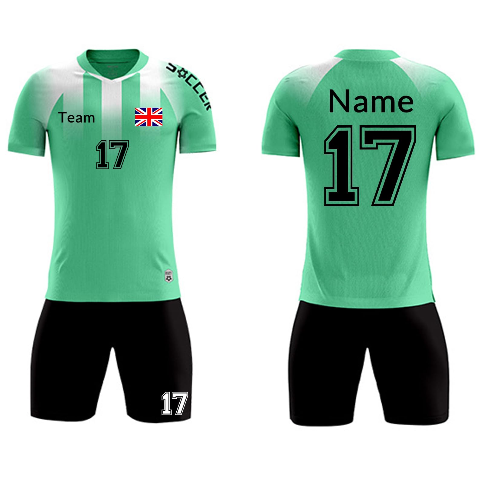 Personalised Football Kit for Kids Adults with Any Name Number Team Logo Personalised Football Shirts Men Women… — image 1
