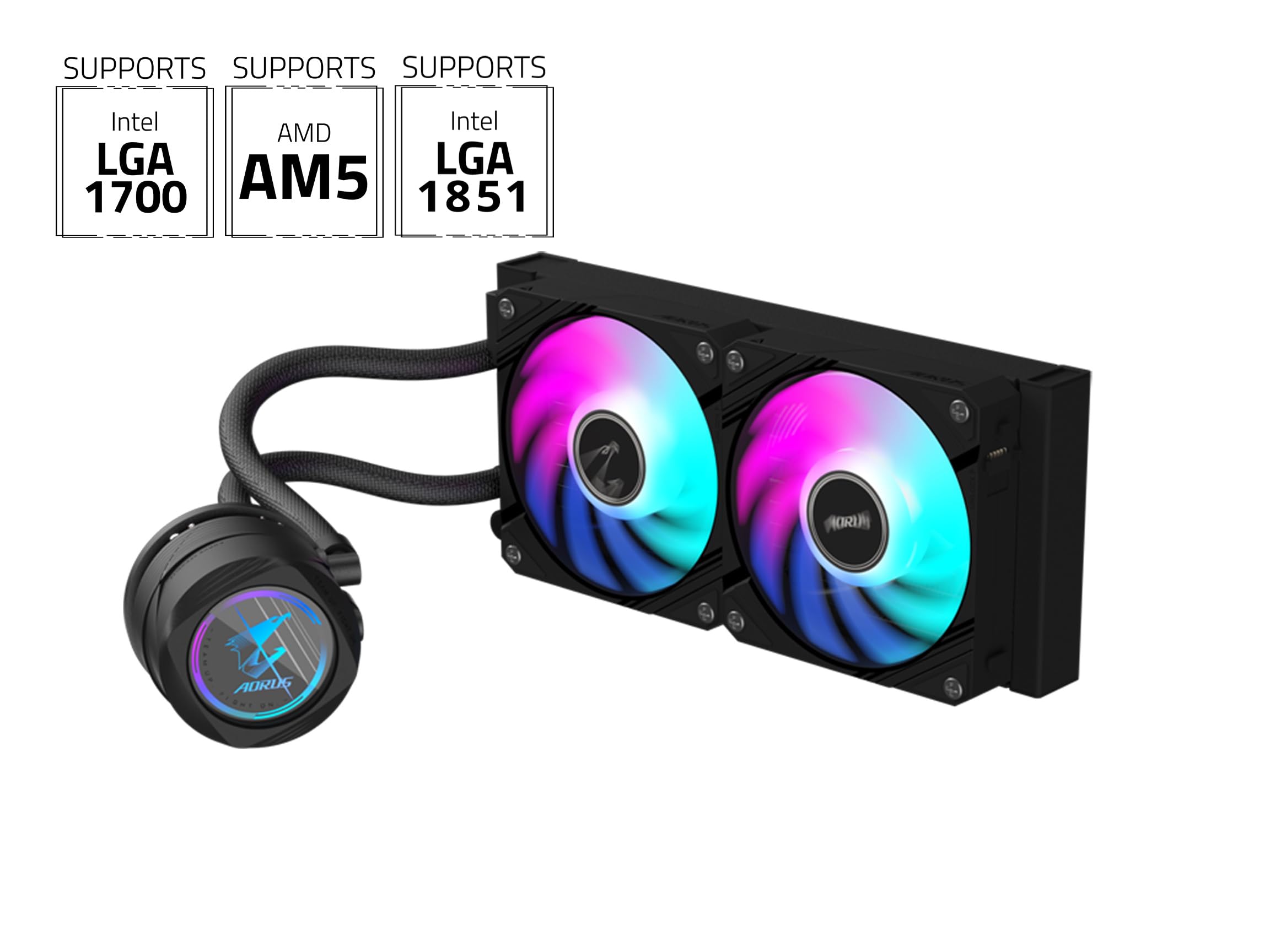 Amazon.co.jp: AORUS WATERFORCE II 240 リキッドCPUクーラー、2x