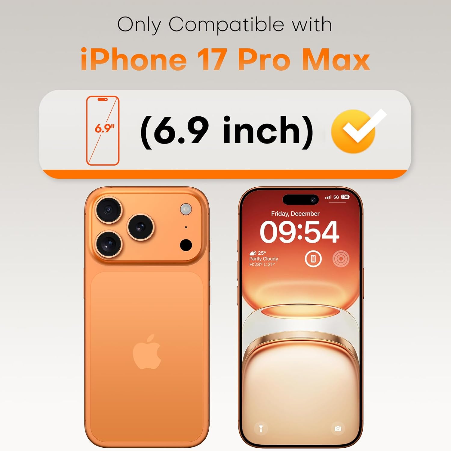  for iPhone 17 Pro Max Screen Protector, Clear thumbnail