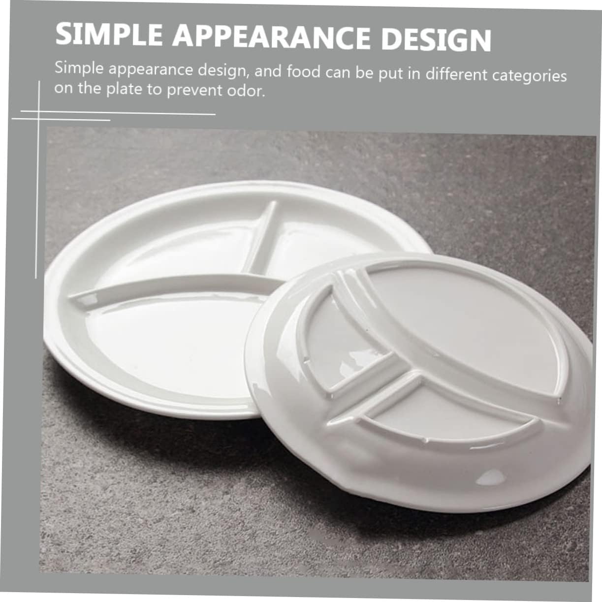 1pc Plates Boy Girl Divided Meal Tray Restaurant Essentials Plate Dipping Section