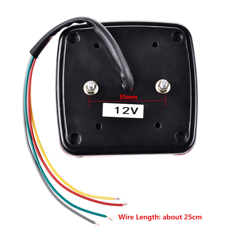 Tropicaleu 2PCS Luces Traseras de Remolque de Freno de Señal 12V Indicador para Caravana Impermeable Coche Camión Rojo Ambar Lámpara de Matrícula Luces de Cola 20 LED
