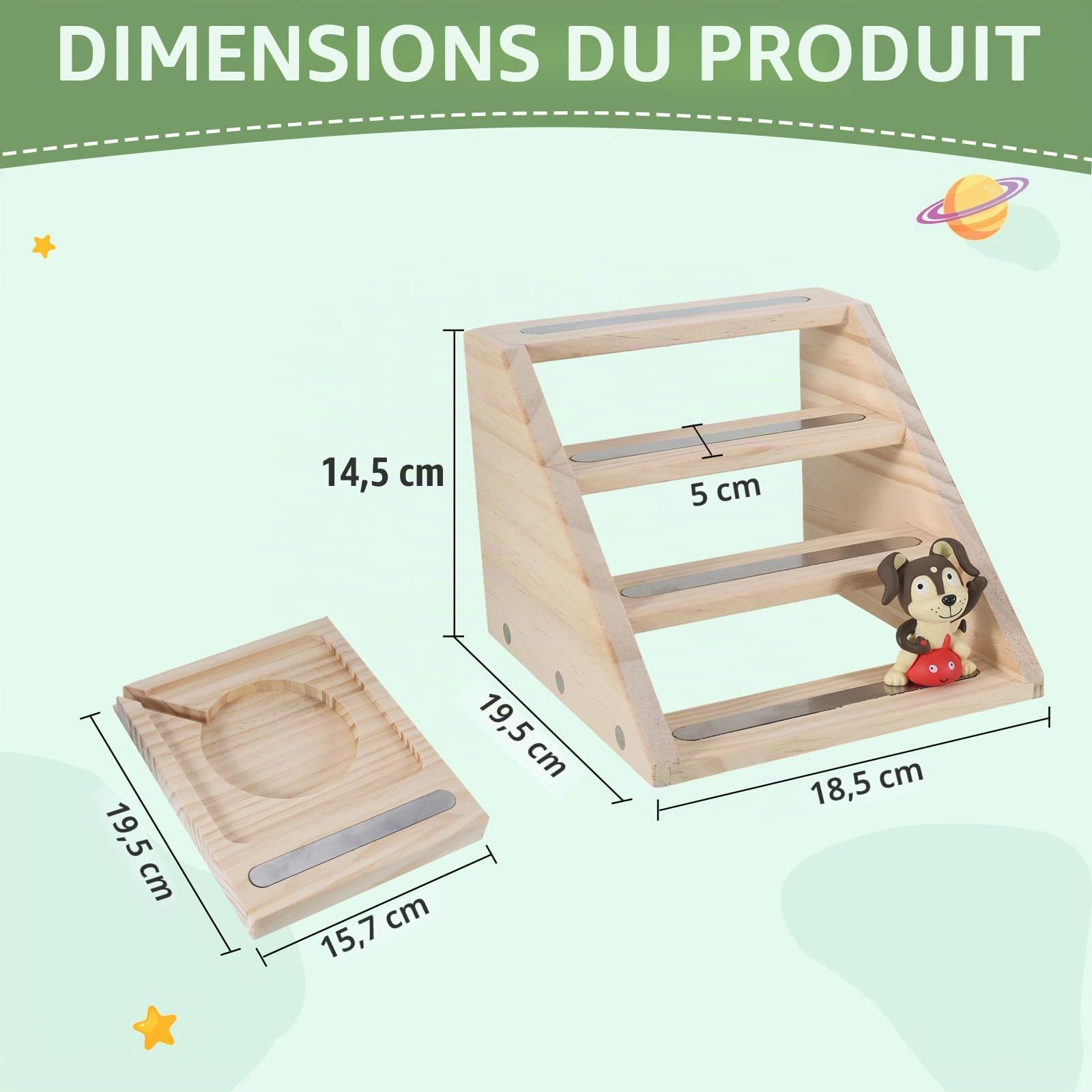 Givilio Tonie Shelf Échelles magnétiques, pour étagères murales Toniebox, support de figurine audio pour jouets Toniebox, station de charge compatible, avec étui de transport