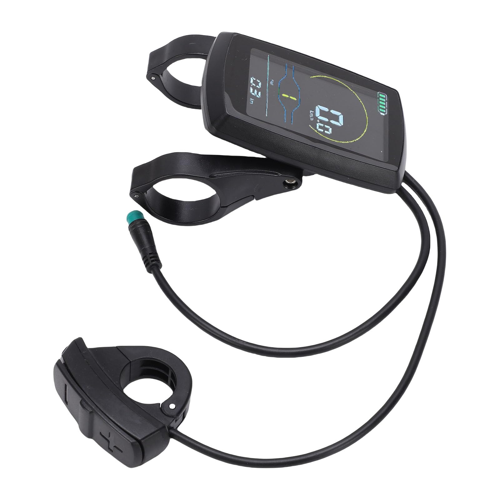 Cosiki Display LCD per Bici Elettrica, Contachilometri Tachimetro, Schermo per Bici Multifunzionale con Livello della Batteria e Regolazione della velocità, Ideale per la Sostituzione degli Schermi