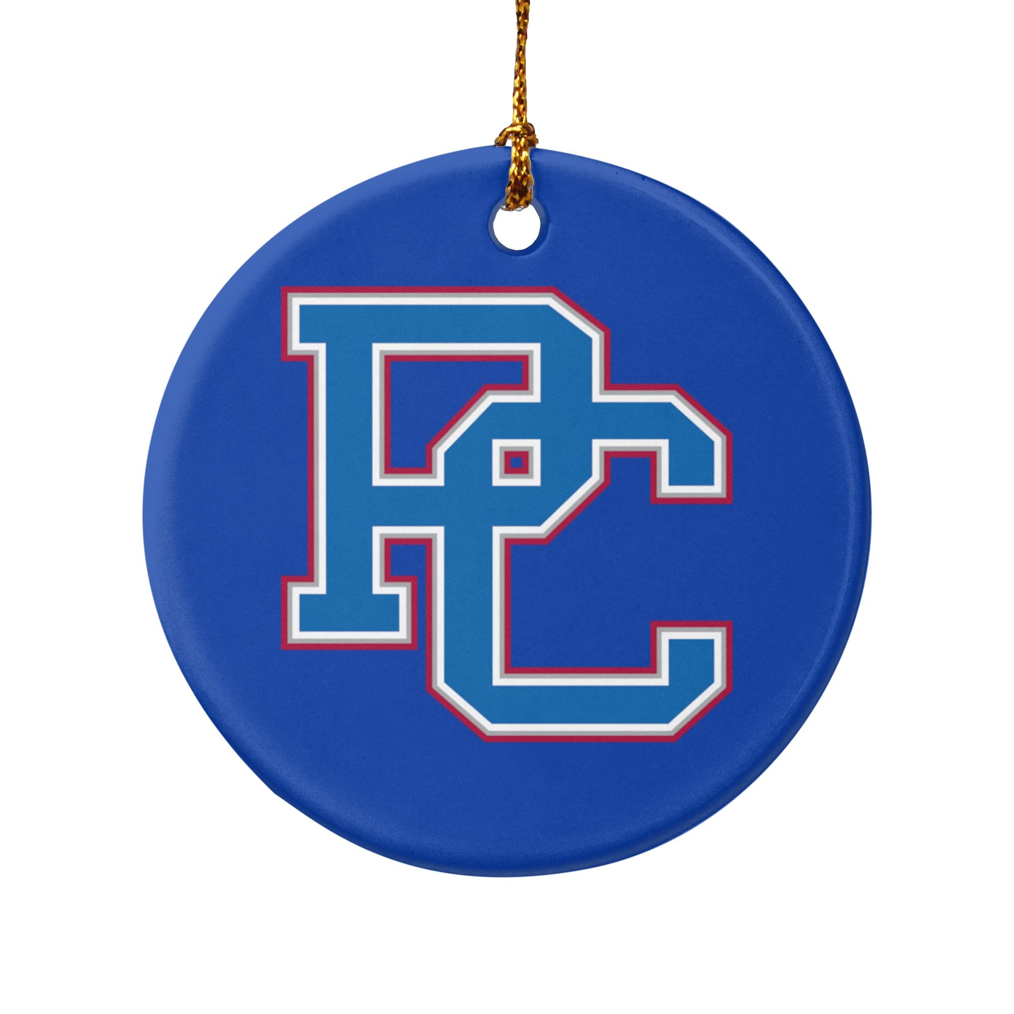 GRAPHICS & MORE Presbyterian College Primary Logo Porcelain Holiday Christmas Tree Ornament - 2.8