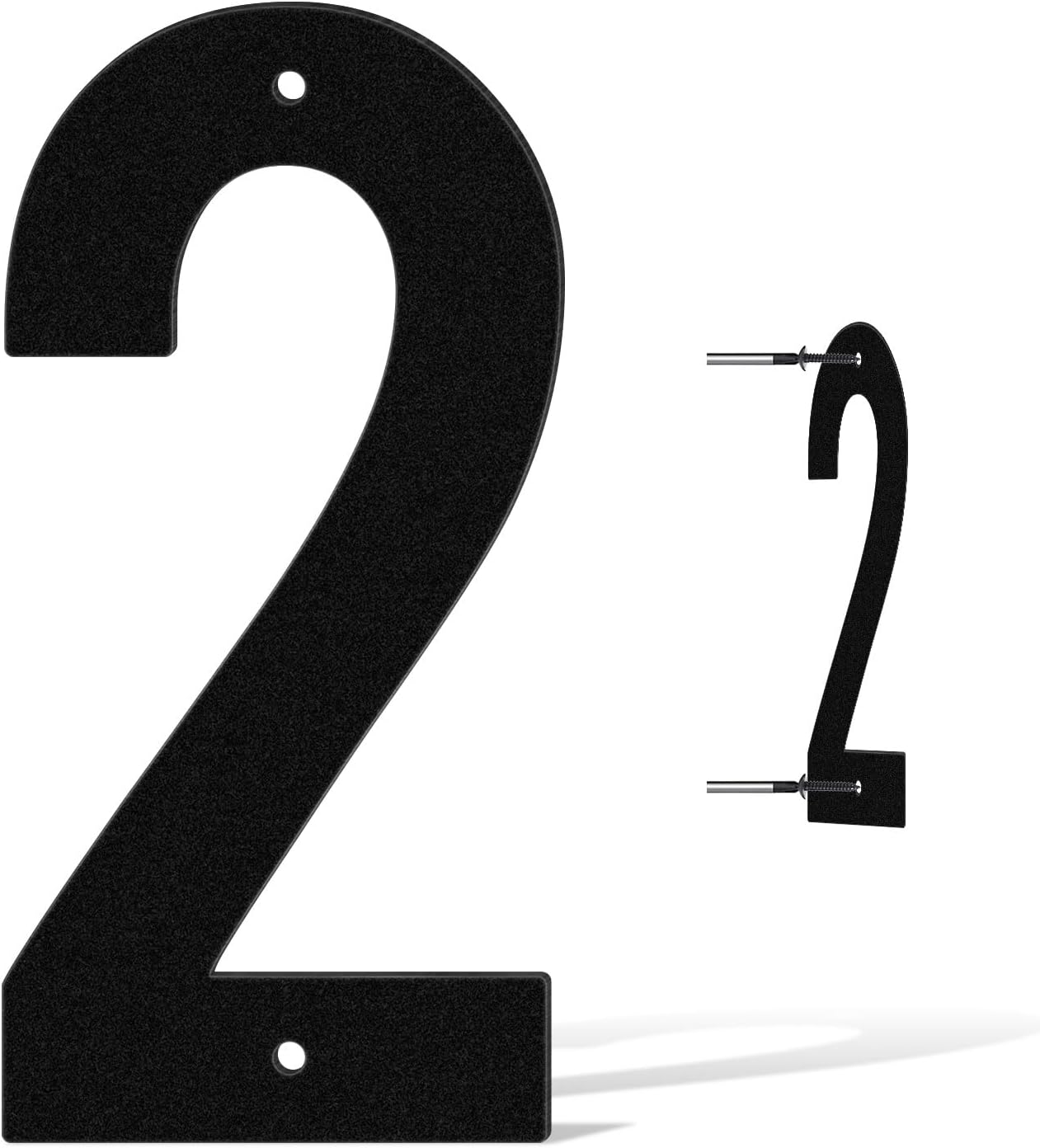 3,4,5,6,7,8 Inch House Numbers for Outside,Unique Metal Address Numbers for House,Weatherproof Outdoor House Numbers with Available Complete A-Z Letters,Black Metal Letters for Outdoor Signs（3",2）