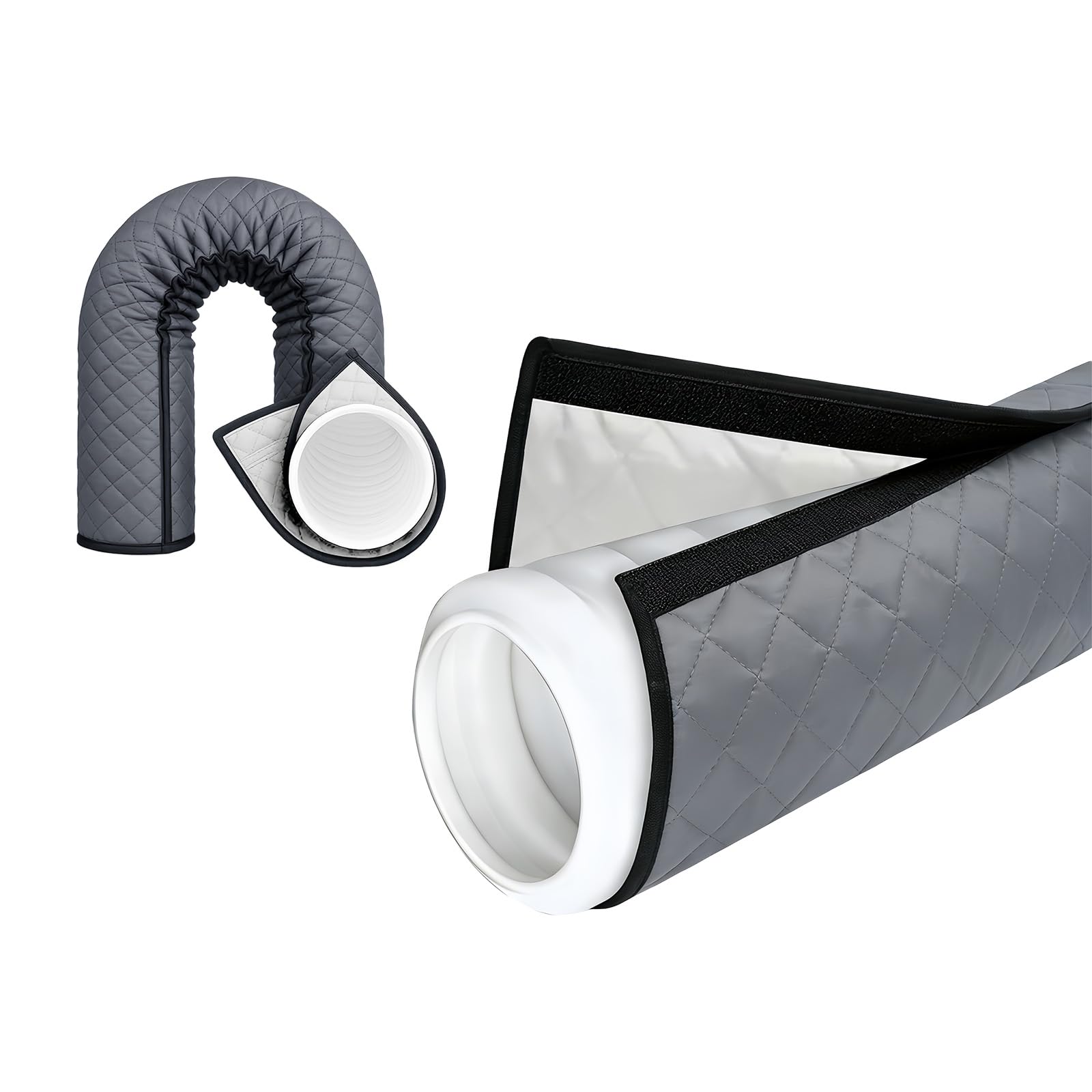 Msioytog Black Sturdy Polyester Cooling Pipe Protector 150Cm Works For All 5In Portable Cooling Exhaust Tubes Includes Additional Straps Conditioning Pipe Cover