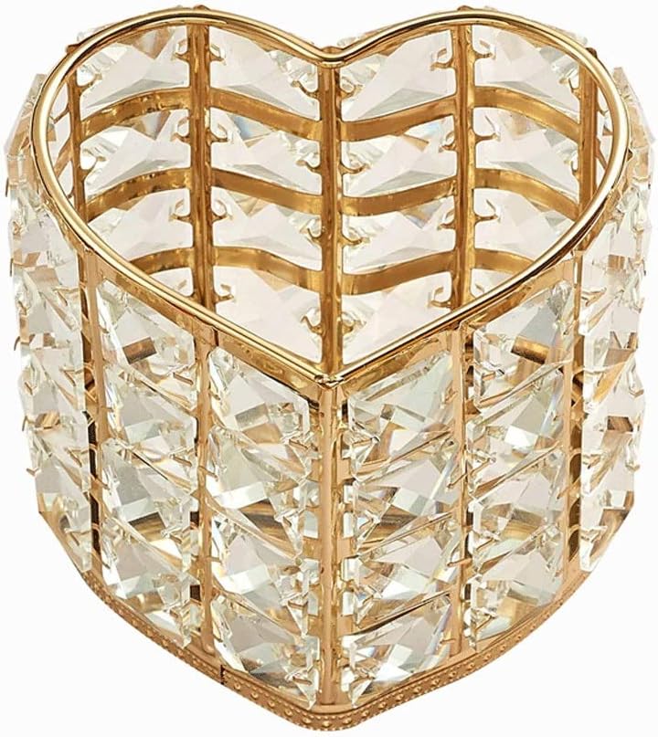 Crystal Makeup Brush Storage Tube Eyebrow Pencil Makeup Organizer Cosmetic Brush Storage Bucket Bead Jewelry Storage Box (Color : Style 1 Size: 12 * 10 * 12cm) (Style 1 Size: 12 * 10 * 12cm)