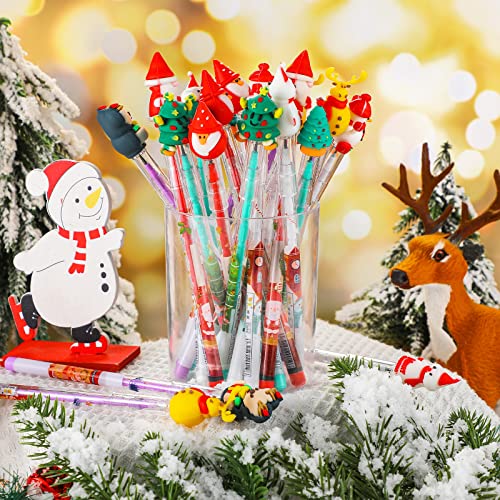 Lápices push navideños apilables 64 piezas miniatura 4
