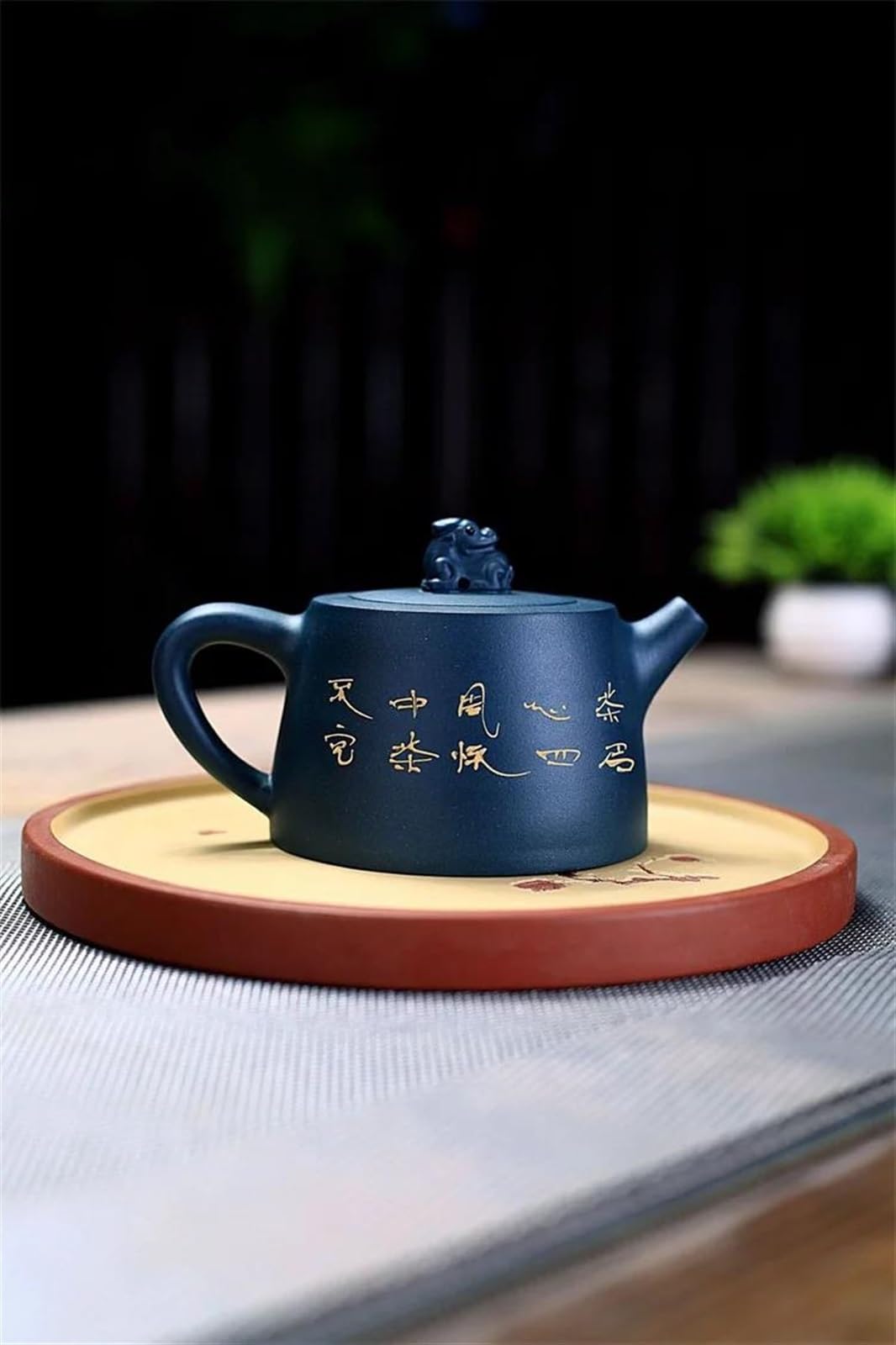 Service à thé pour adultes, en terre cuite brute, fait main, personnalisé et authentique, avec théière Tie Guanyin Pu'er chinoise de Yixing, filtre en argile violette, 200 ml, service à thé portable