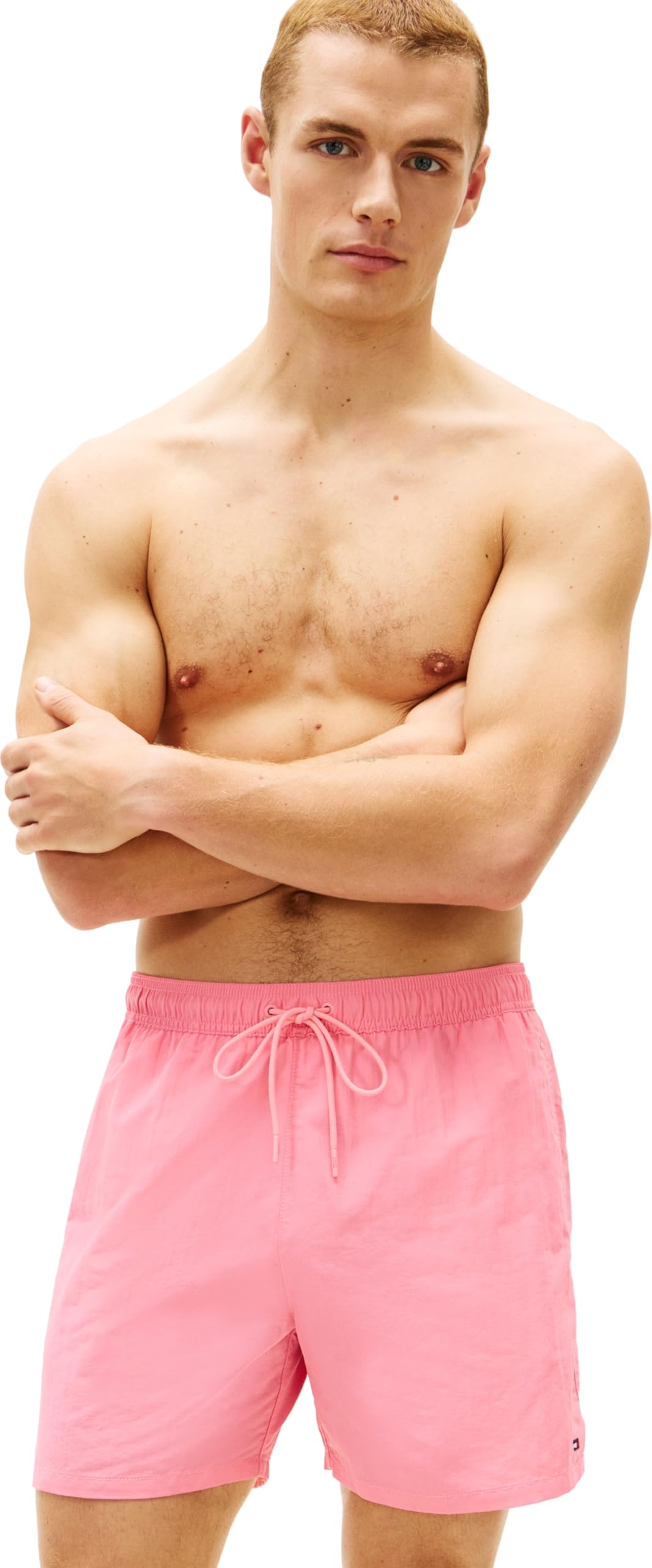 Tommy Hilfiger Um0Um03477 - Traje de baño con cordón para Hombre, Color Rosa (Rosa muñeca), Talla XL Global Recycled Standard Global Recycled Standard Global Recycled Standard