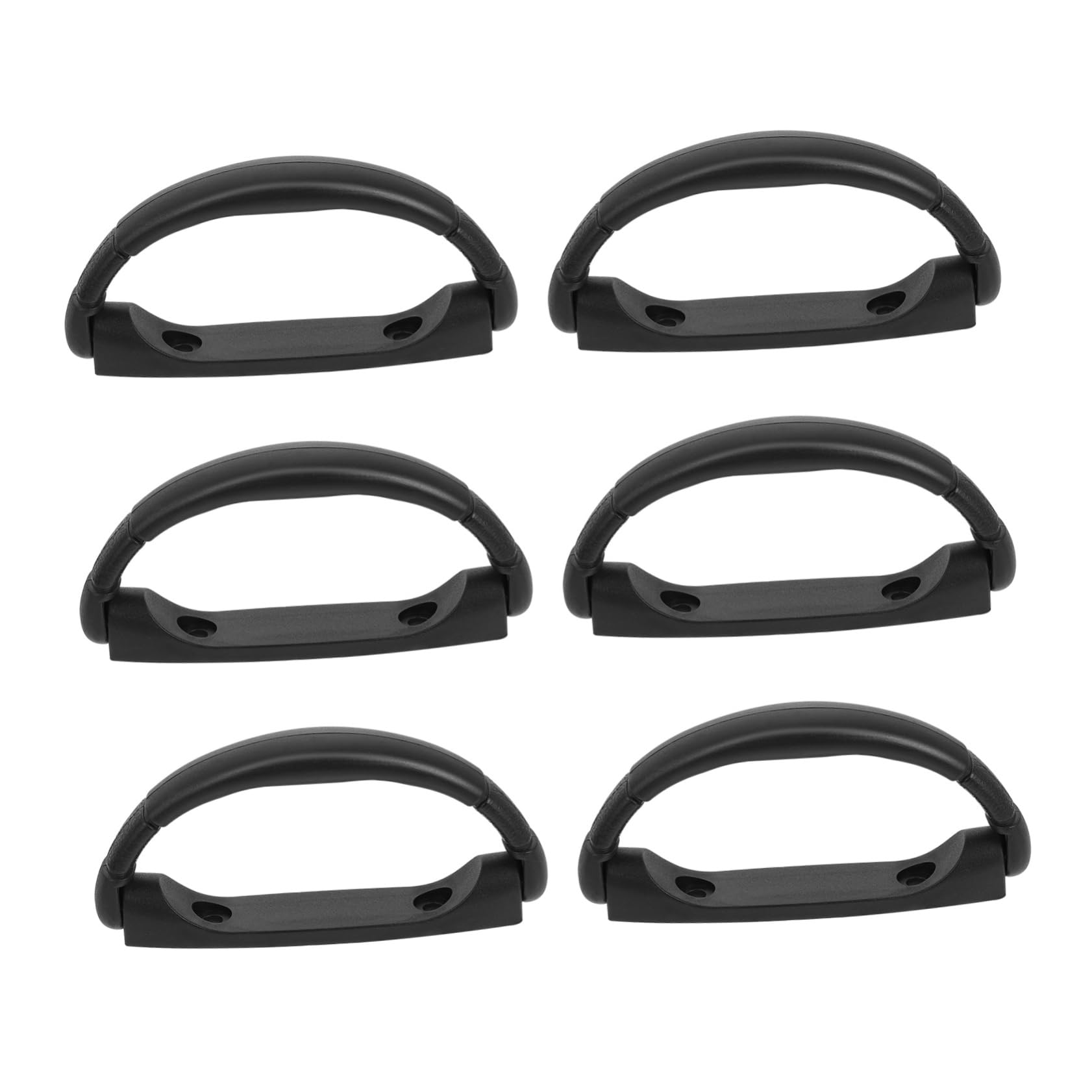 KALLORY Speaker Handle Set 6 Pack Black Handles Durable Plastic for Audio Equipment Easy Mounting