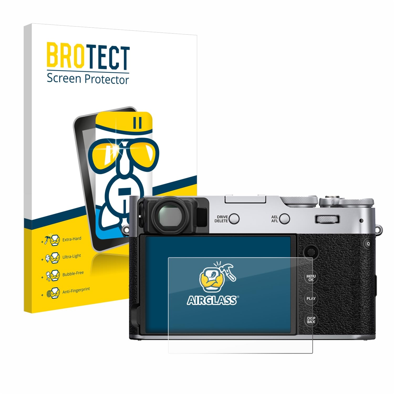 1er Zubehör BROTECT Schutzglas Für Fujifilm FinePix X100 Schutzfolie
