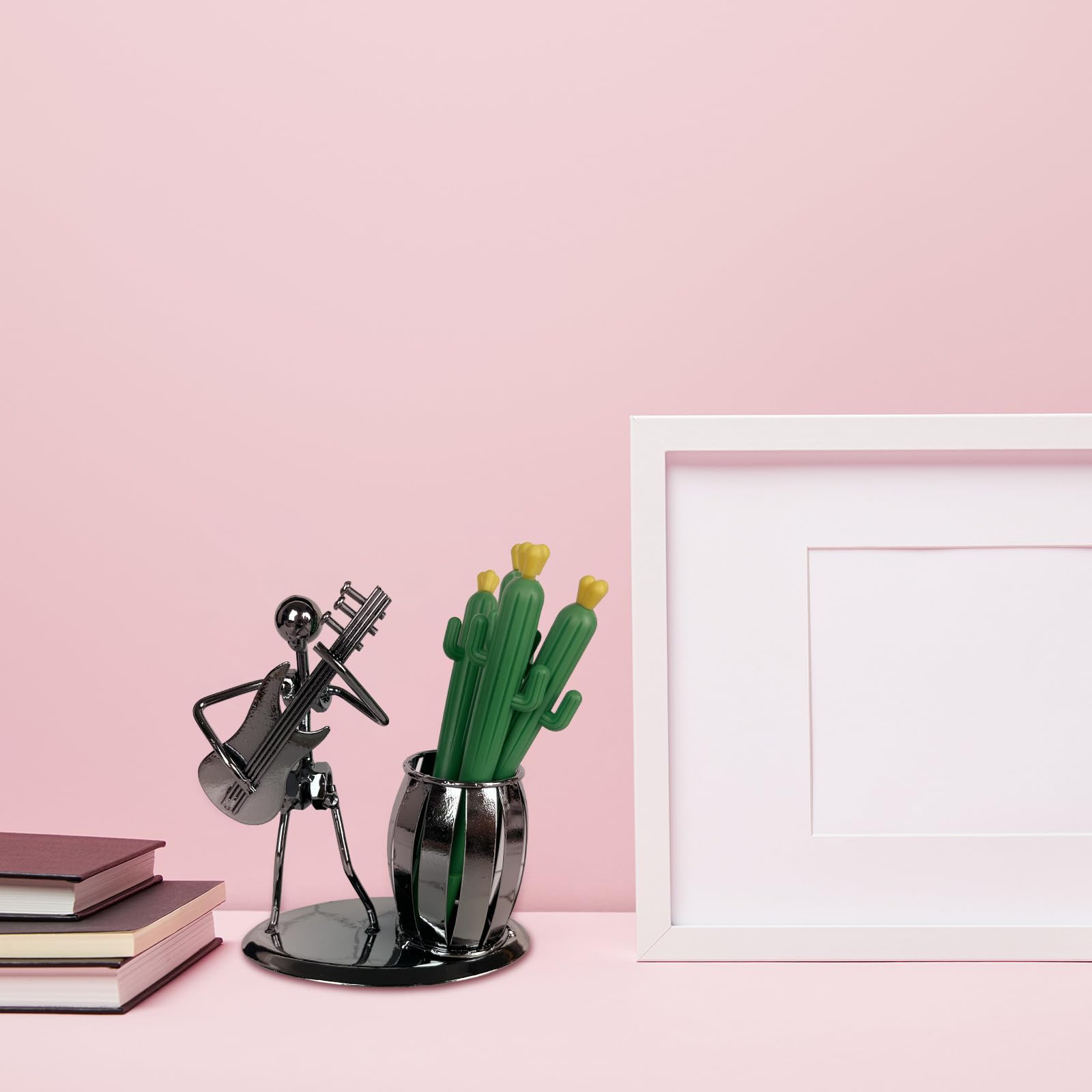 Portamatite Lego Portapenne Creativo Stile Rock Metallico Nero