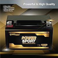 Vista 4 de Baterías de 12 voltios para motocicletas, marca ExpertPower