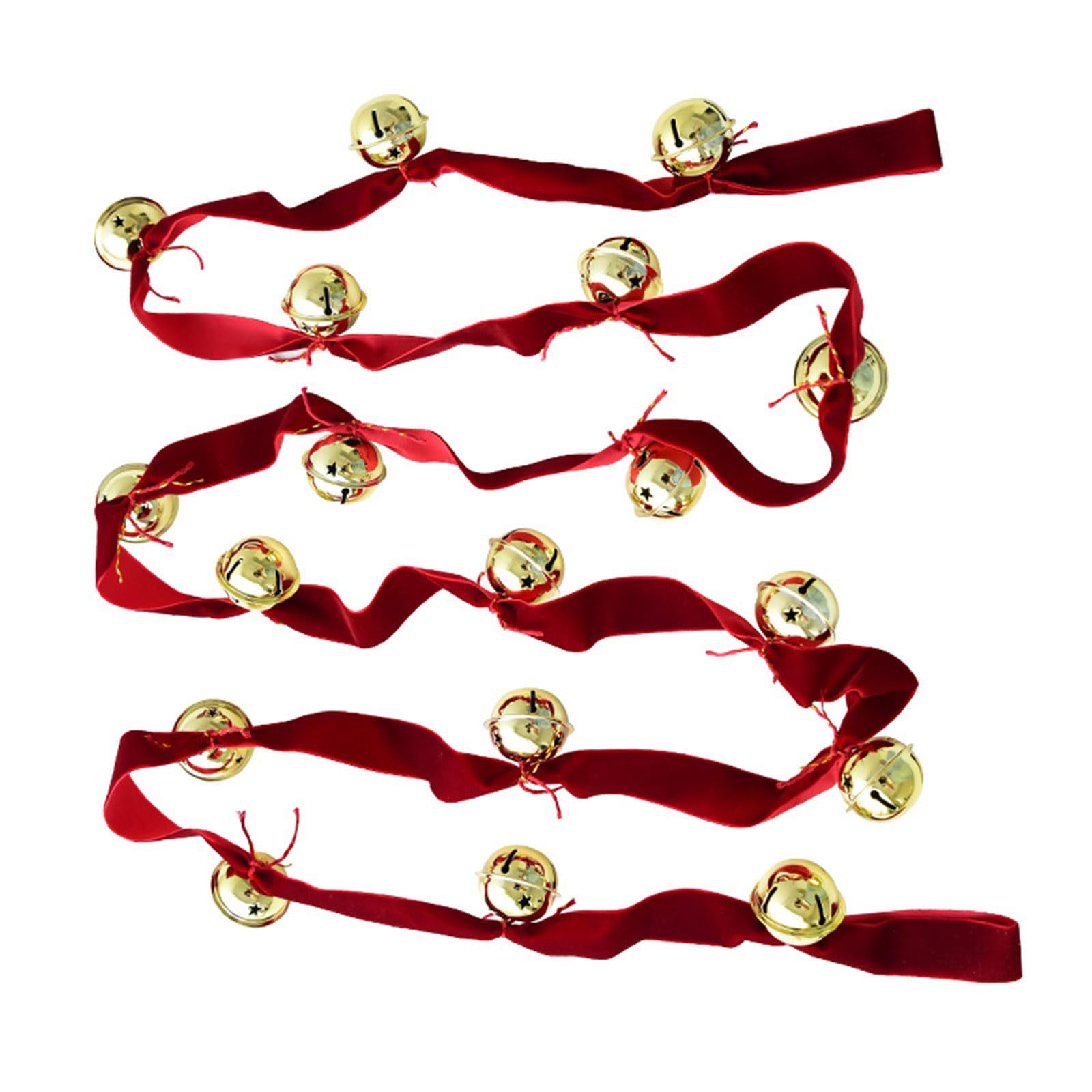Buxuaaaa Permanent Fabric Metal Christmas Toll Fibers for Inside Holiday Garnishes Dynamic Rose Color Theme Christmas Toll String Radiances