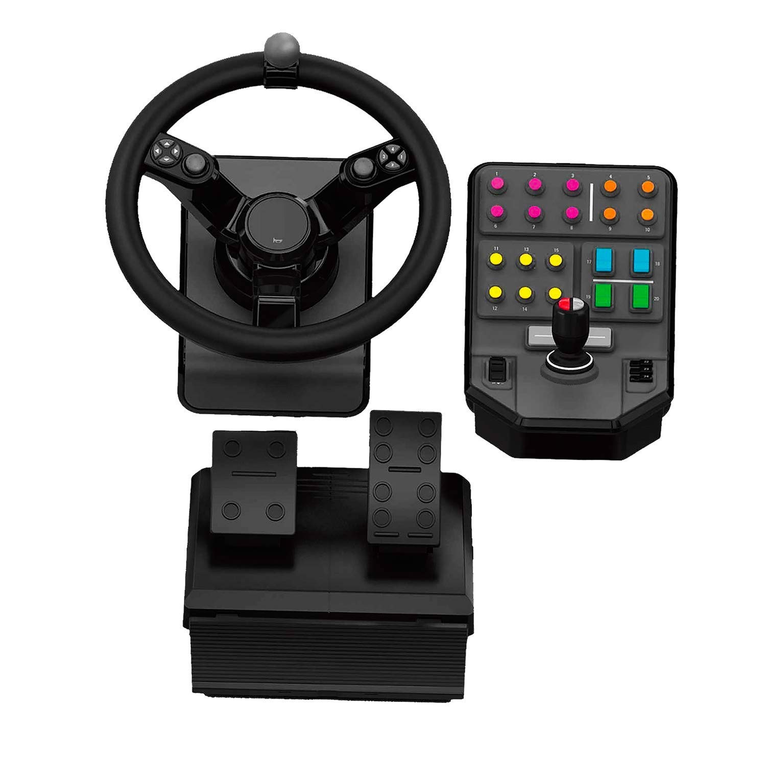 Logitech G Farming Kit di Simulazione Macchine Agricole, Volante Programmabile con Rotazione a 900 Gradi (Ricondizionato)