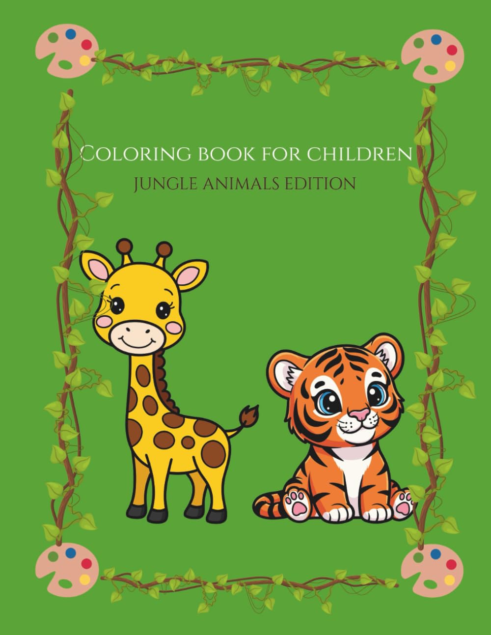 Coloring book for children: JUNGLE ANIMALS EDITION