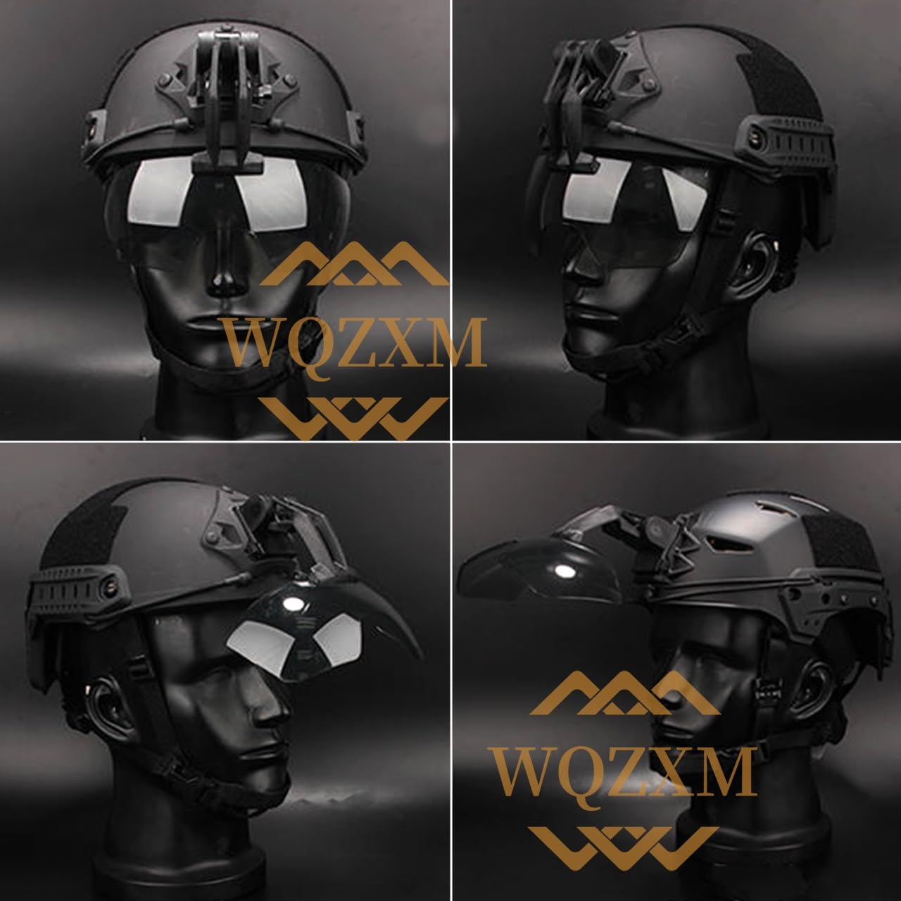 Casque Tactique Flip Goggles Lens Shroud Mount Arm Visor for Fast Mich Helmet