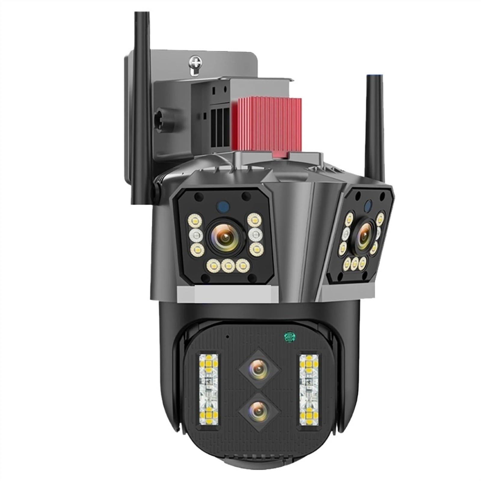 Caméra de sécurité, 8K 16MP Quatre objectifs PTZ caméra 10X Zoom AI Suivi Automatique Audio extérieur 8MP sécurité CCTV Surveillance IP(8K Add 128G Card)
