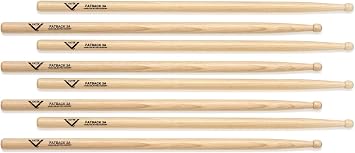 Vater Hickory Drumstick Prepack - Fatback 3A - Wood Tip 3-pack Value Bundle