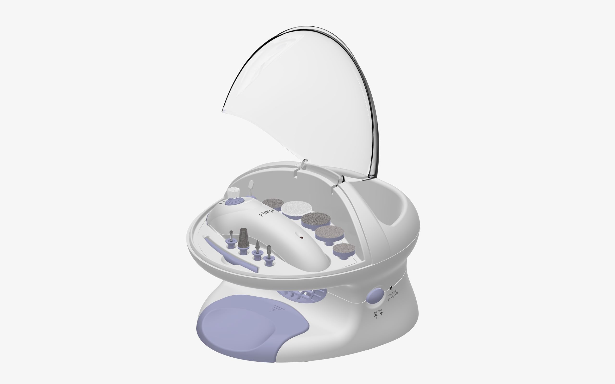 Juego de manicura pedicura con lijadora eléctrica para uñas, kit de embarcaciones de baño con burbujas y funciona de secado integrado