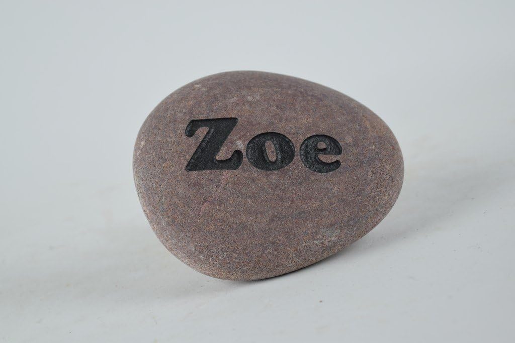 Pet Memorial Headstone Grave Marker - Natural Stone River Rock Sandblast Engraved with Your Pets Name for Dog - Cat - Or Any Pet 3" to 4"