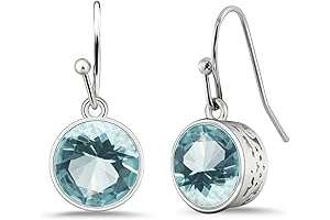 Sparkling Aquamarine Dolphin Dangle Earrings: Shimmering Elegance for Women