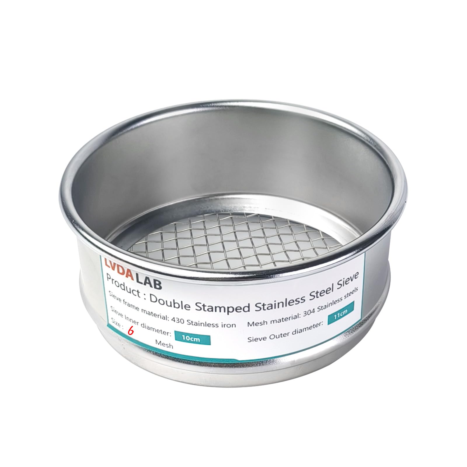 Lab Sieve Pan with Lid - Chromium Steel -32