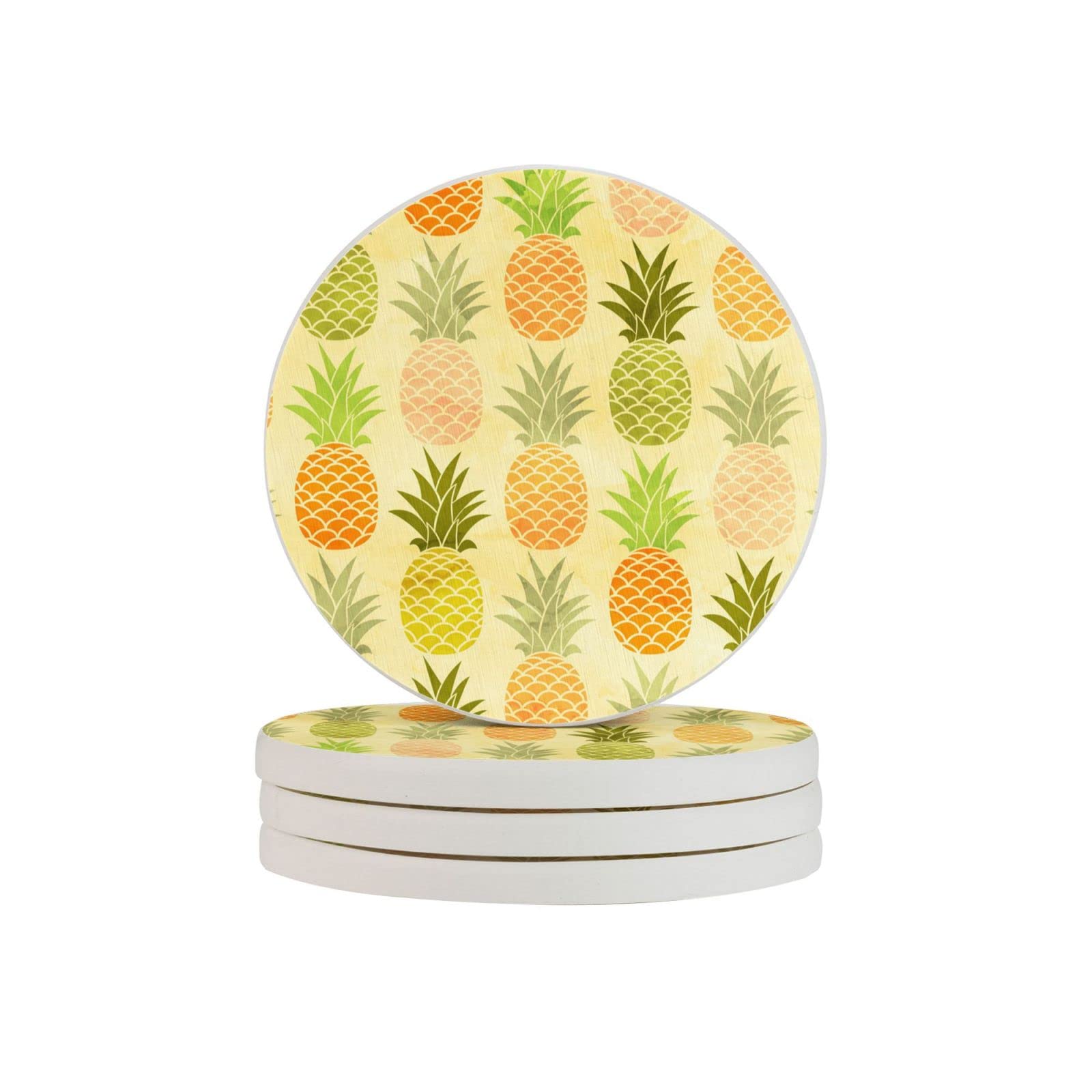 Vivid Colors Watercolor Pines Four Pieces Drink Coaster for Tabletop Protection Place Mats for Home Decor