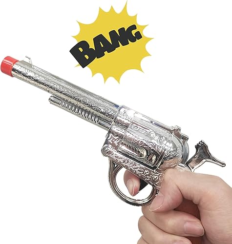 Miniatura 2 de Juego de pistola de juguete de vaquero occidental para niños, incluye pistola de juguete, insignia, balas, espuelas, adecuado para juegos de rol,
