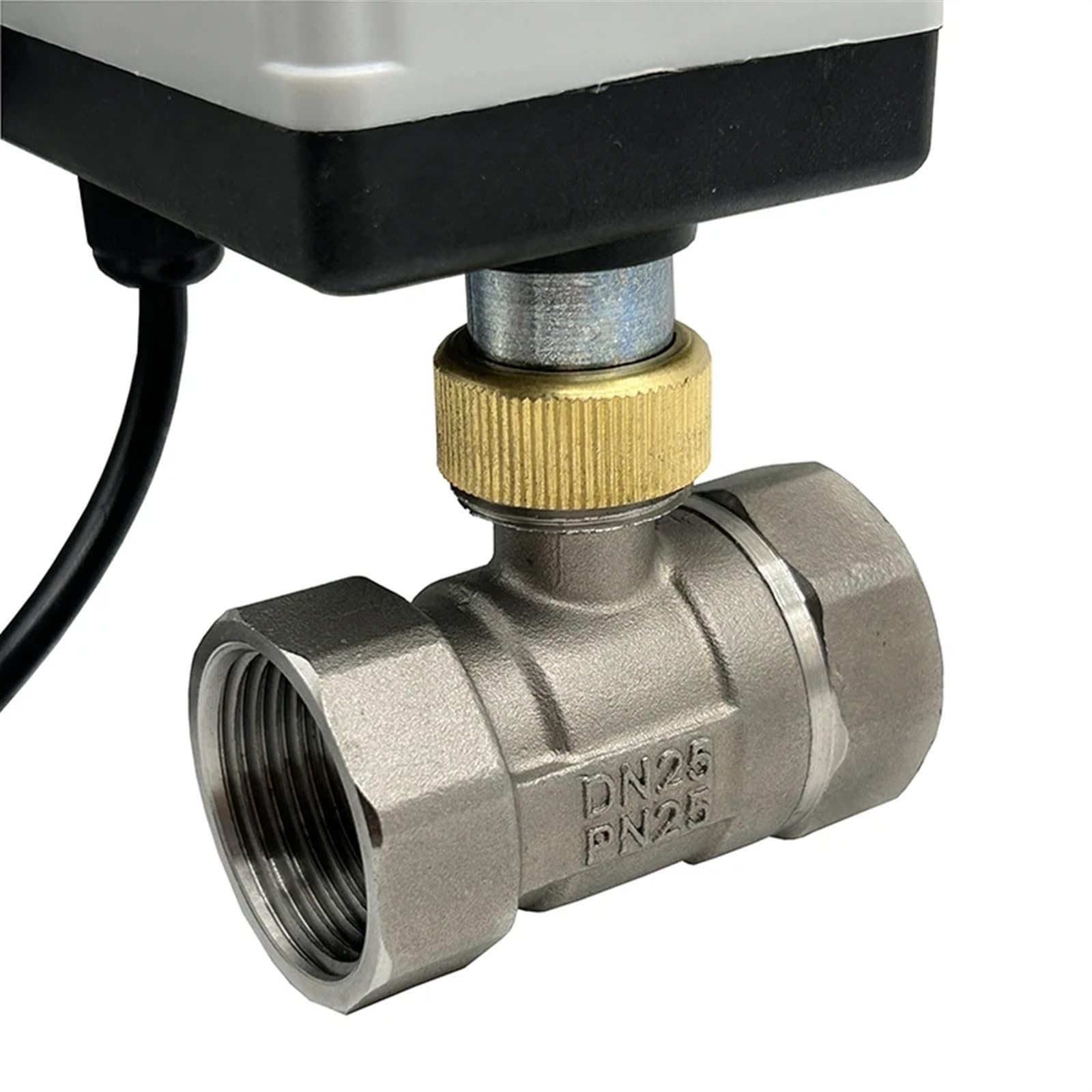 Válvula de Bola motorizada Acero Inoxidable DN15 DN20 DN25 DN40 con Interruptor Manual 220V 12V 3 Cables Control 2 Puntos eléctrico(12vdc,DN32)