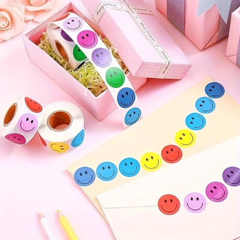 Rollo Pegatinas Emojis caras felices para niños, emoji stickers, 1 Unidad - imagen 6