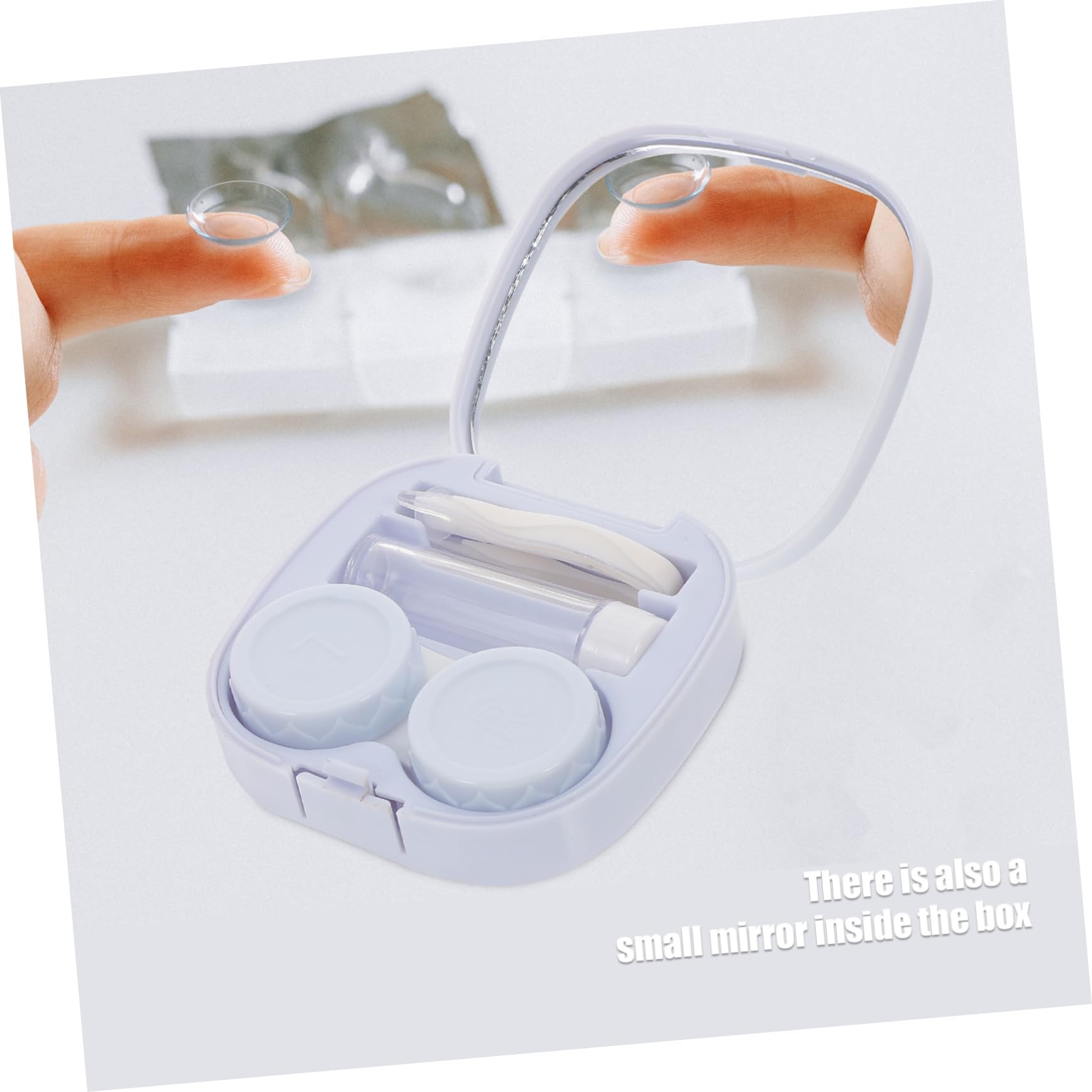 FRCOLOR 10sets Custodie Per Lenti Contatto Compatte e Resistenti Con Strumenti Inclusi Per Uso Esterno Colori e Pratiche e Facili Da Trasportare