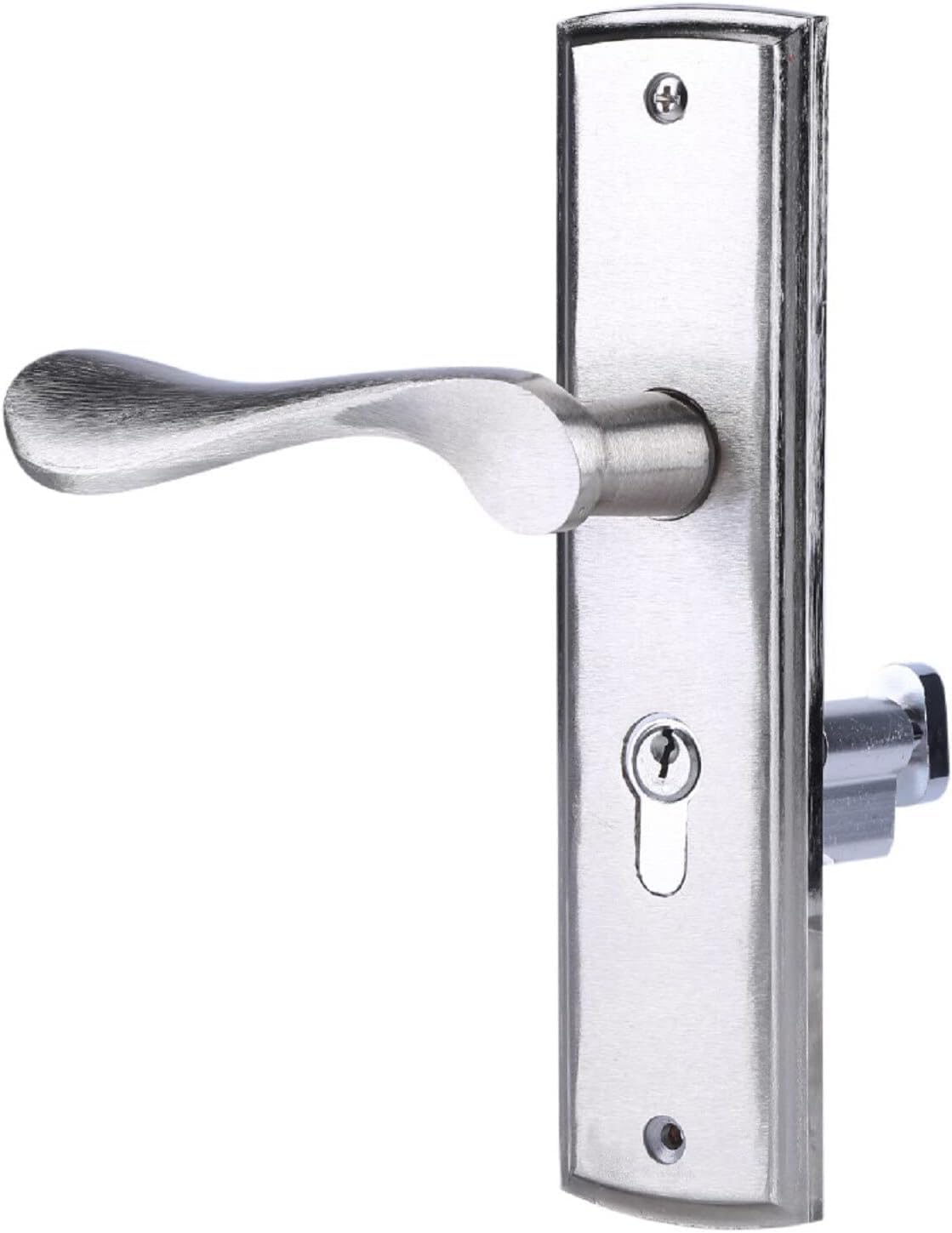 KYUEPONG Handle Locks Door Lock, Door Handle Locks Cylinder Front Back Lever Latch W/Keys Square Interior Lock