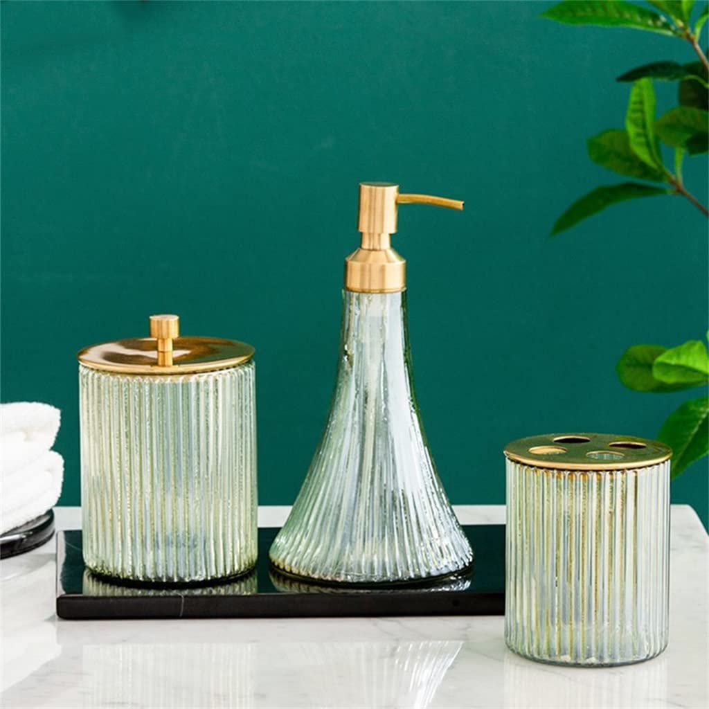 Glas-Badezimmer-Set, Seifenspender und Zahnbürstenhalter, Set, Waschset, Hotel-Badezimmer-Accessoires, Geschenk