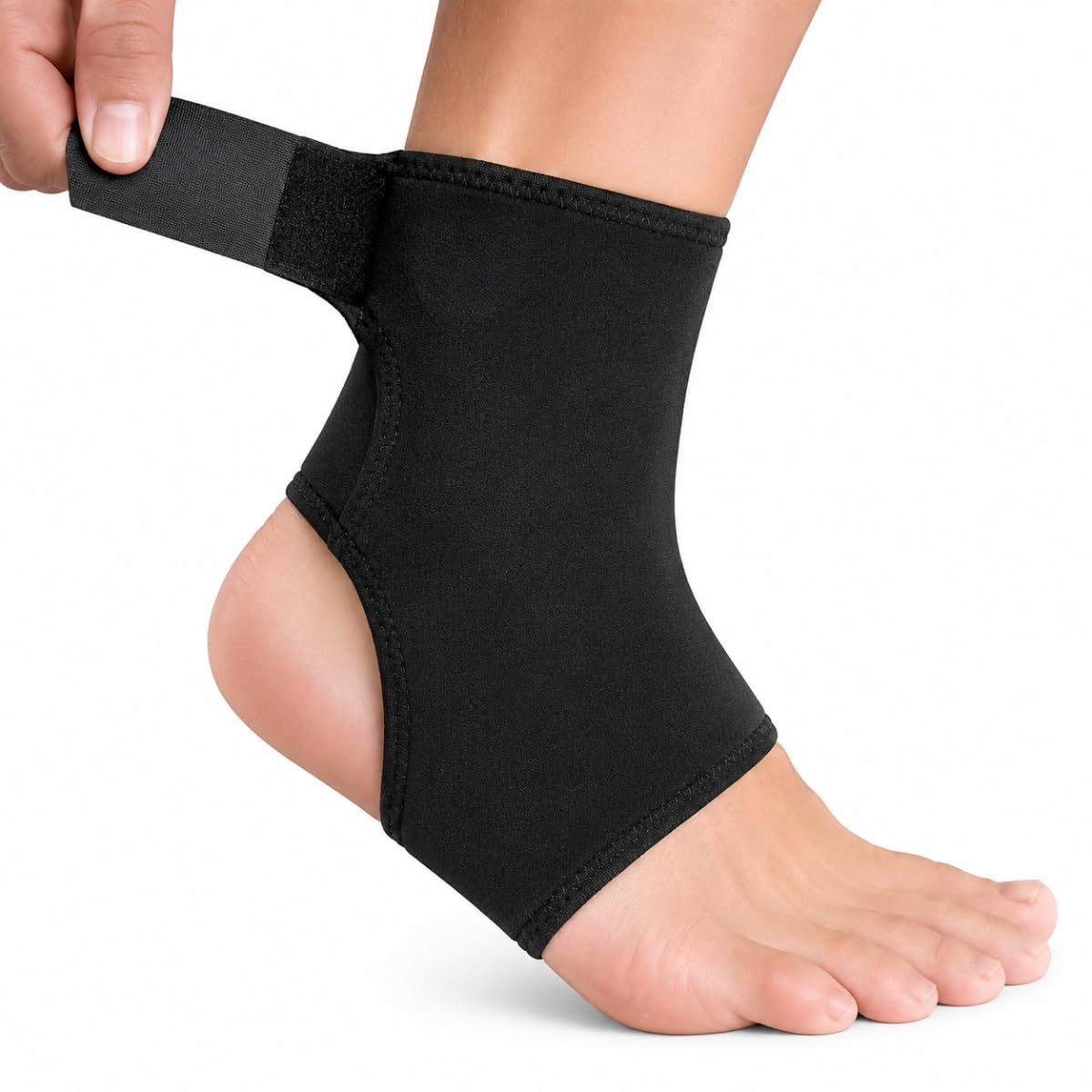 Tornozeleira Ajustável em Neoprene Compressão e Suporte para Tornozelo