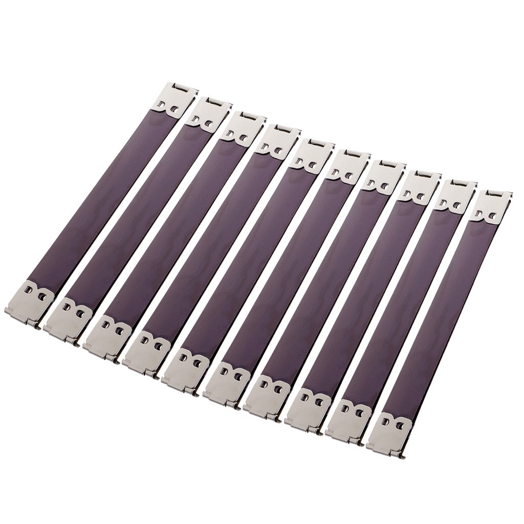 MagiDeal 10 Pieces Purse Or Glasses Case Flex Frame Internal Flex Spring Clip Silver/Bronze - silver, 12x1.4 cm-image-7
