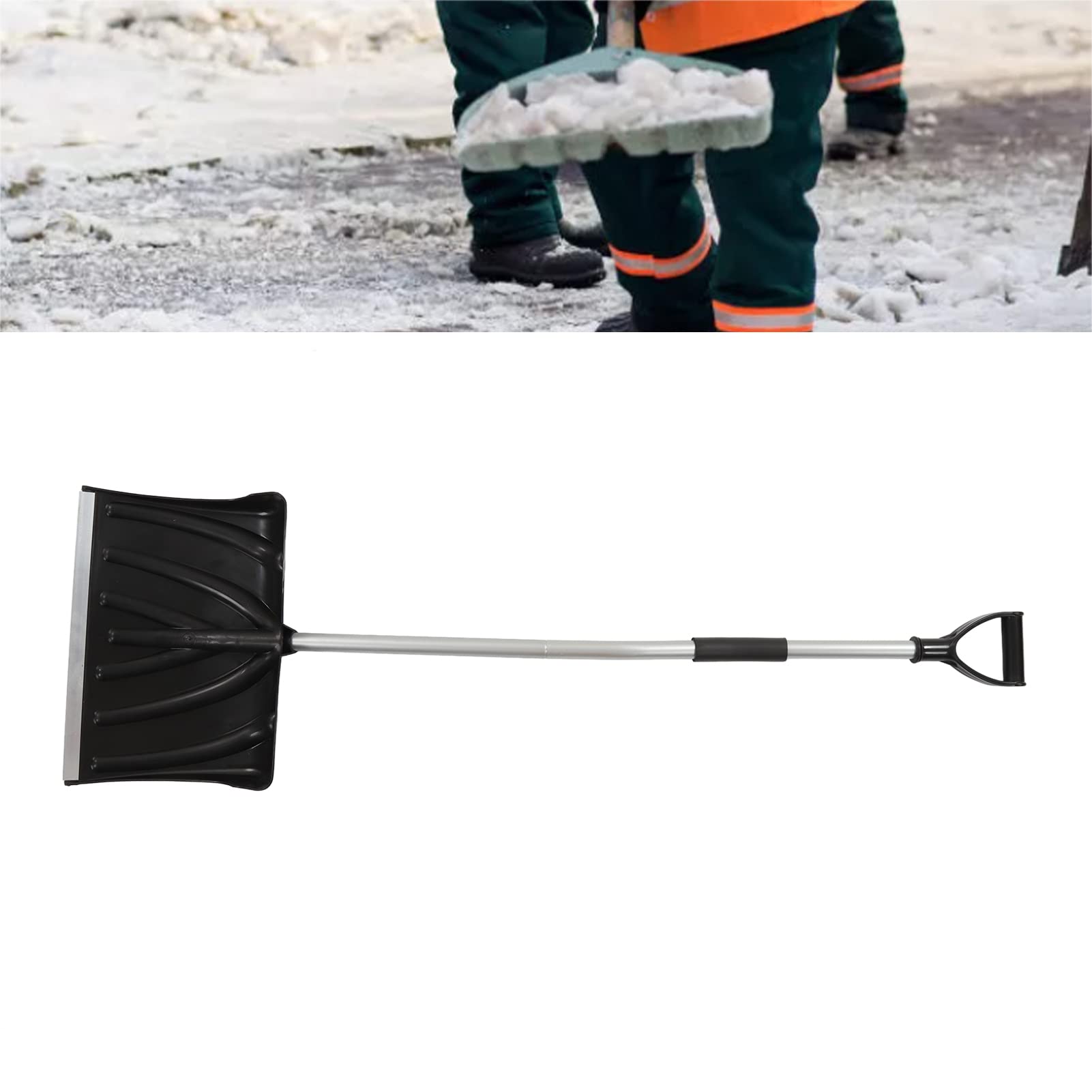 Per auto, garage, magazzino - per emergenza - larghezza 17,7 pollici, grande capacità, manico a forma di D, staccabile - per ampia pala di neve