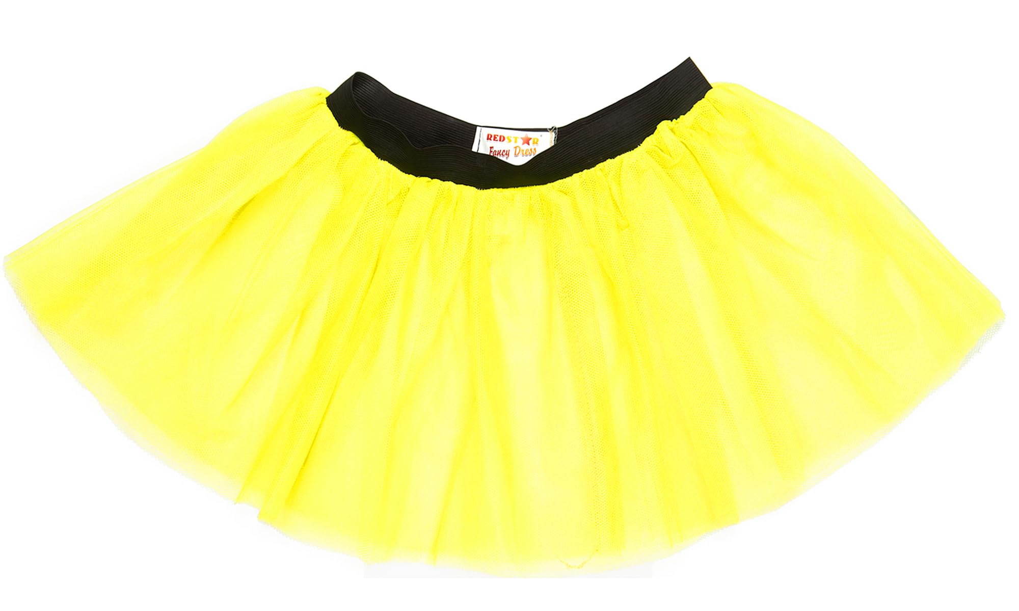 REDSTAR FANCY DRESS Ladies Neon Tutu Skirt 80s Party Outfit Hen Party Running Costume 1980s (14-22 UK, Yellow)