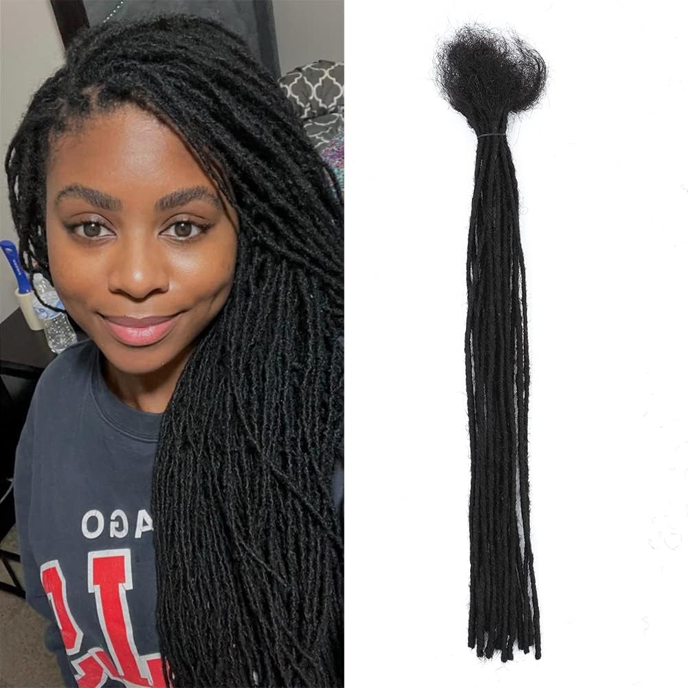 Amazon.com : Dreadlock Extensions Human Hair 0.2cm Wide 8inch 40 ...