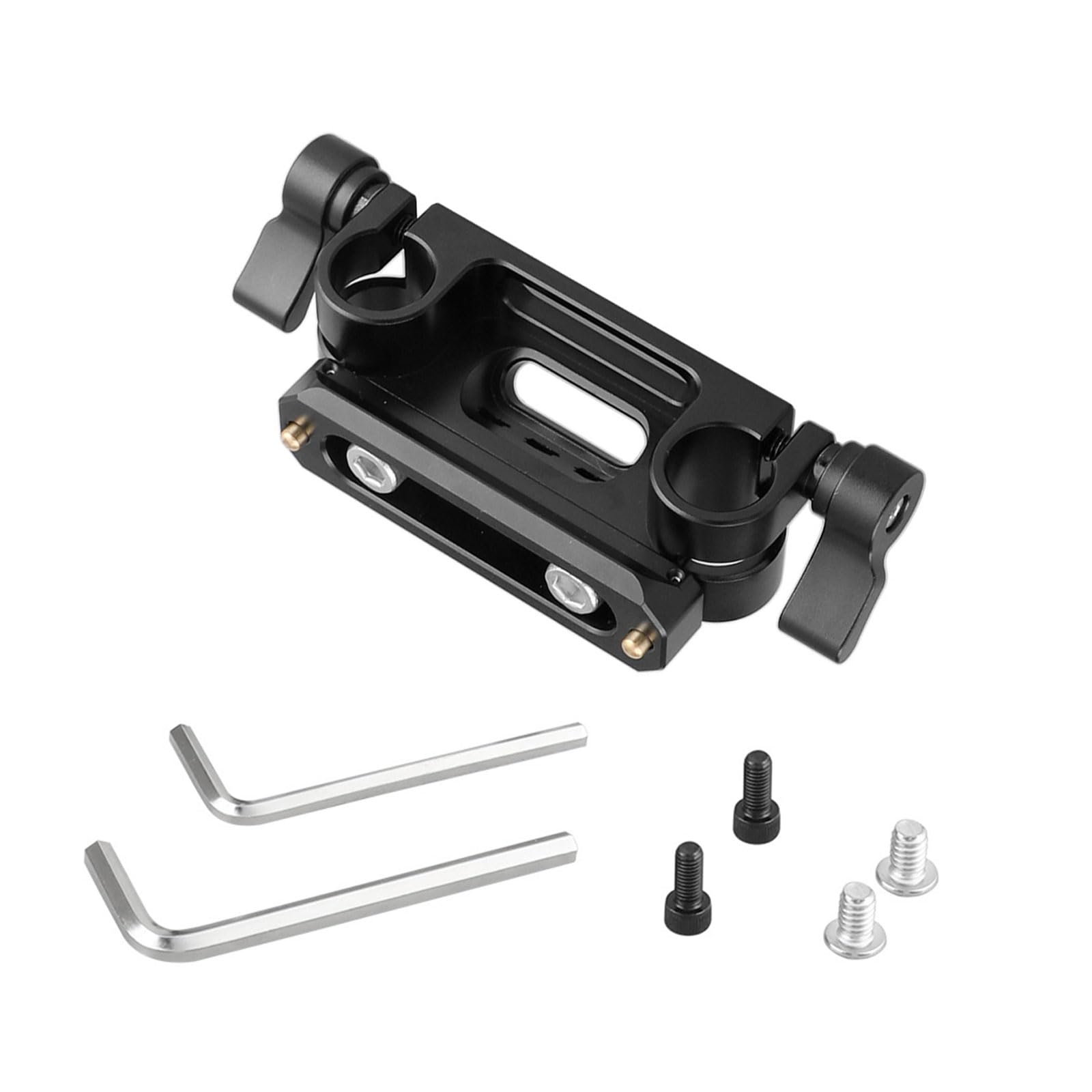 Zbiianxer Quick Install 15Mm Pipe Clamp Double Mounting 1 / 4Inch Thread For Secure Pipeline Positioning Building Aluminum Pipe Clip Holder