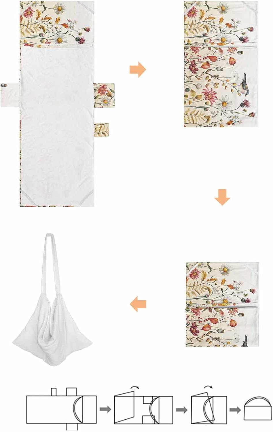 Fall Flower Bird Beach Pool Patio Lounge Chaise Chair Cover Towel With Pockets,Absorbent & Quick Dry Microfiber Towel Cover Bag Summer Sunbathing Accessories Farmhouse French Country Eucalyptus Leaves