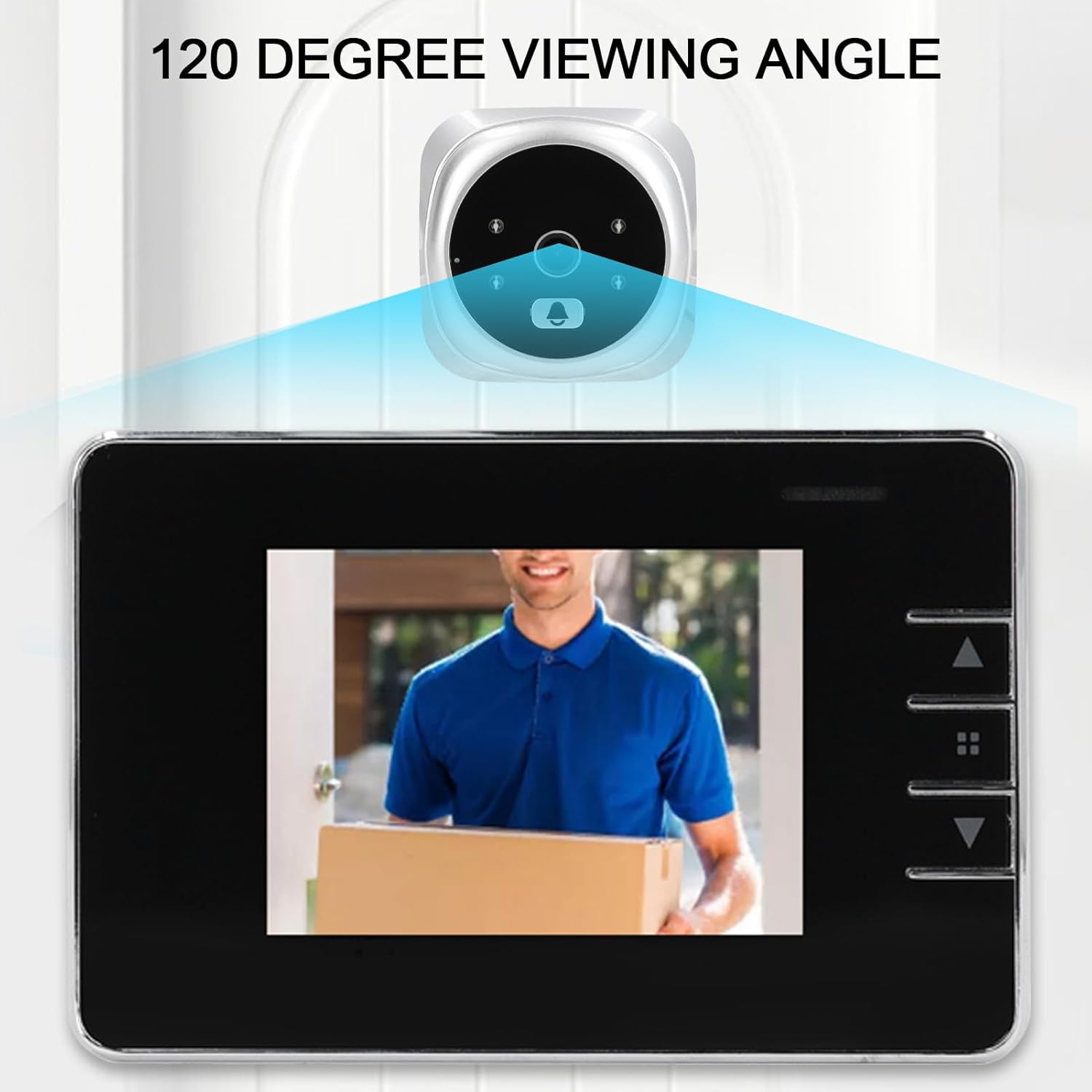 Peephole Camera, 120 Degree View HD Night Vision Peephole Camera for Apartment Door 2 Way Intercom Peep Hole Cameras for Front Door