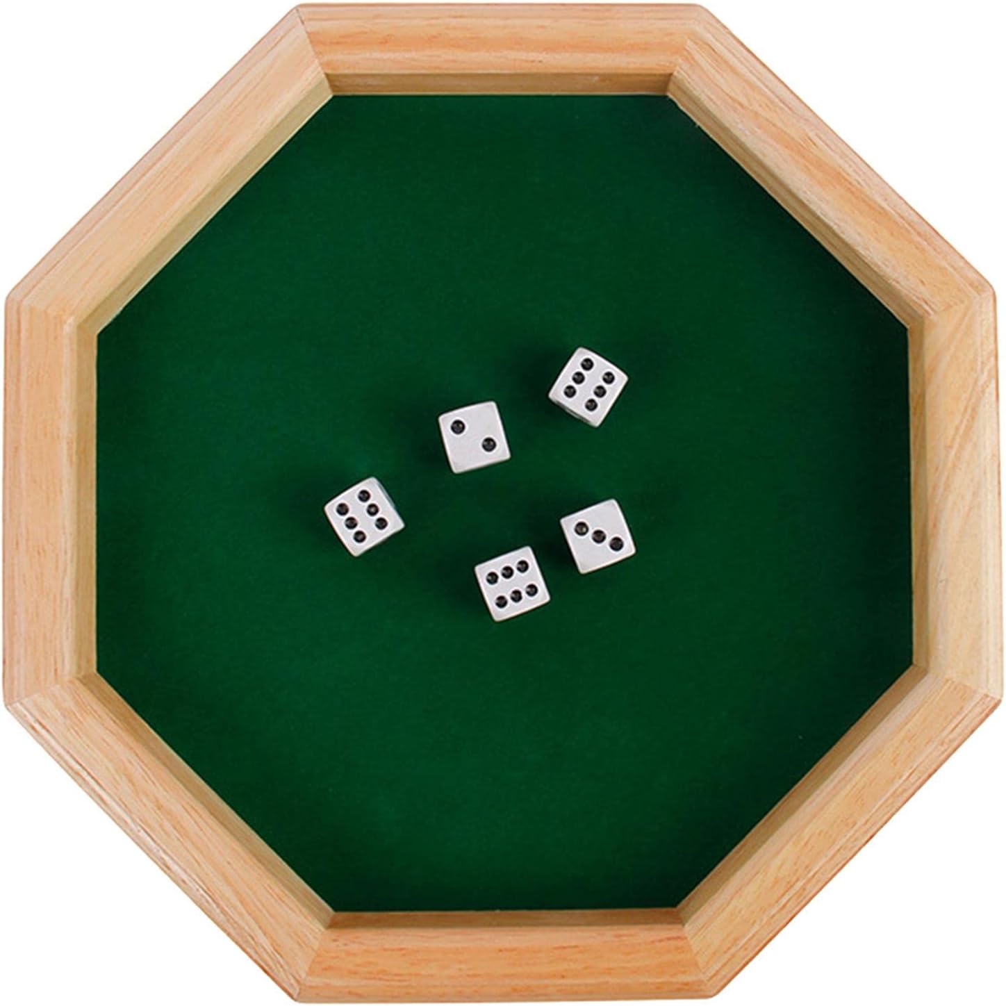 sharprepublic Dice Plate, Heavy Duty Wooden Dice Tray Bottom Dice
