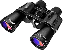 Binóculo Profissional Longo Alcance 20x50 Portátil Retrátil Super Potente com Lentes de Alta Definição Bússola Tático Ideal para Observação de Longas Distâncias, Acampamentos, Trilhas, Jogos