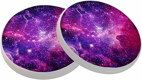 oFloral Juego de 2 posavasos de Universe Purple para bebidas, absorbentes de planeta con estrellas brillantes, nubes, galaxia, regalos de oFloral Juego de 2 posavasos de Universe Purple para bebidas, absorbentes de planeta con estrellas brillantes, nubes, galaxia, regalos de