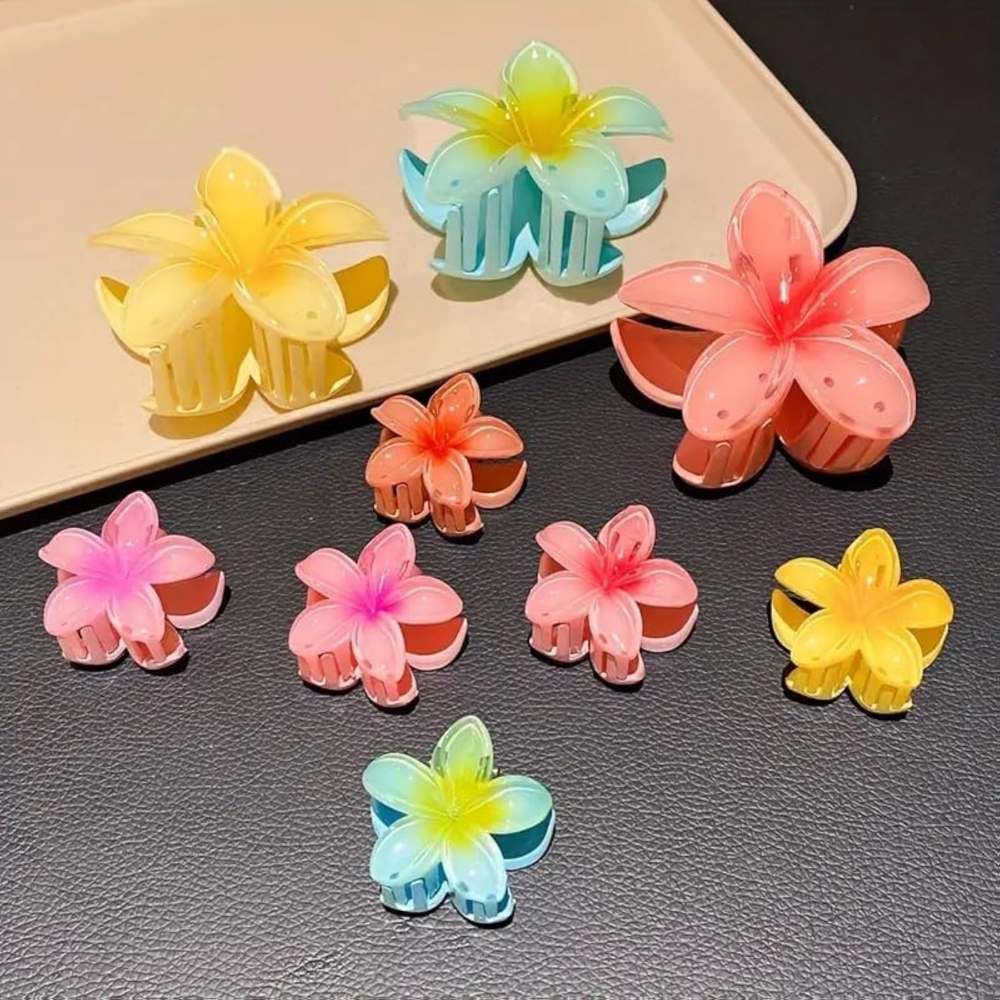 Flower Hair Claw Clip Set for Women, 6 Pcs