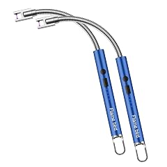 2 Pack Electric Candle Lighter Flameless Arc Windproof Flexible Long Neck USB Rechargeable Lighter for BBQ Grill Fireworks